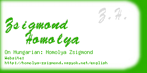 zsigmond homolya business card